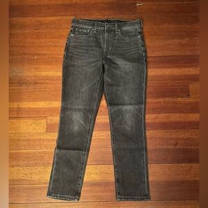Banana Republic Black Washed High-Rise Slim Fit Jeans
